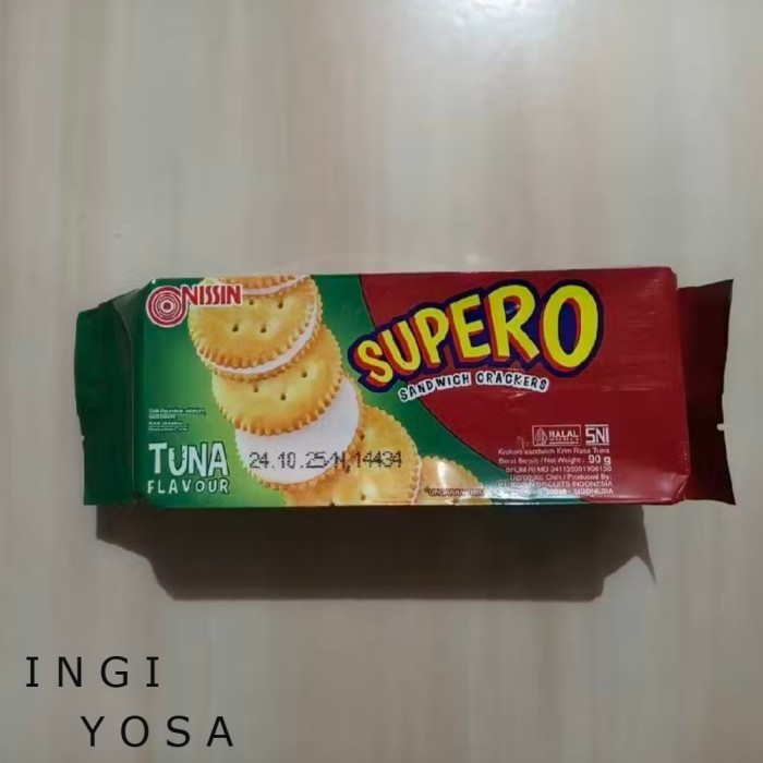 

Nissin Supero Sandwich Crackers Tuna 90 gr / biskuit nissin supero