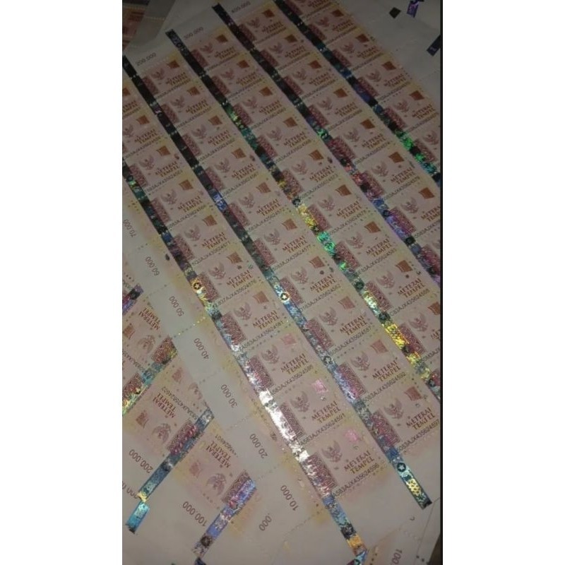 

Materai 10000 Sepuluh Ribu Lolos Sinar UV Ultraviolet (Tidak Sesuai Silahkan Retur)