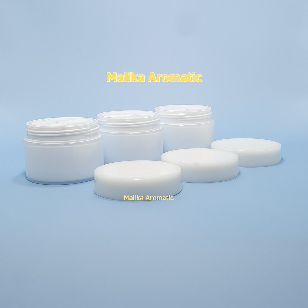 Pot Jar Cream 50 Gr Putih / Pot Plastik / Pot Cream Plastik / Pot Kosmetik / Pot Krim Wajah / Pot 50