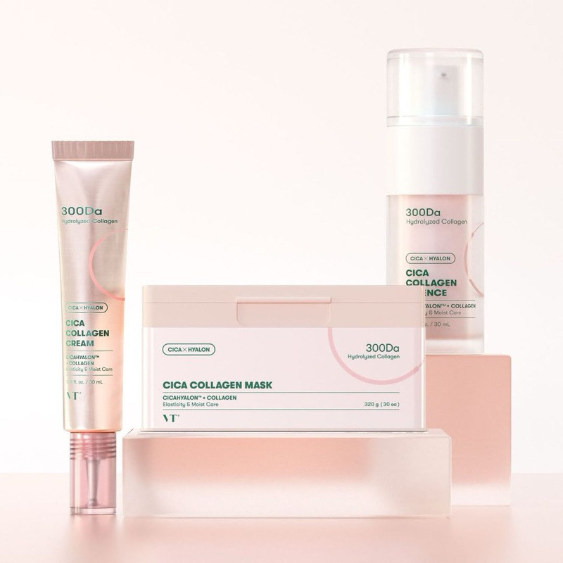 VT COSMETICS Cica Collagen | Essence 30ML | Collagen Cream 30ML | Collagen Mask 30pcs