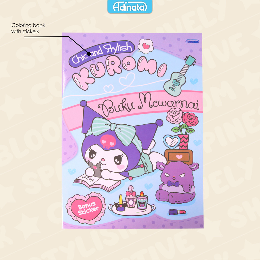 

Kuromi Coloring Book L 2532-9804 / Buku Mewarnai / Buku Aktivitas anak / Adinata