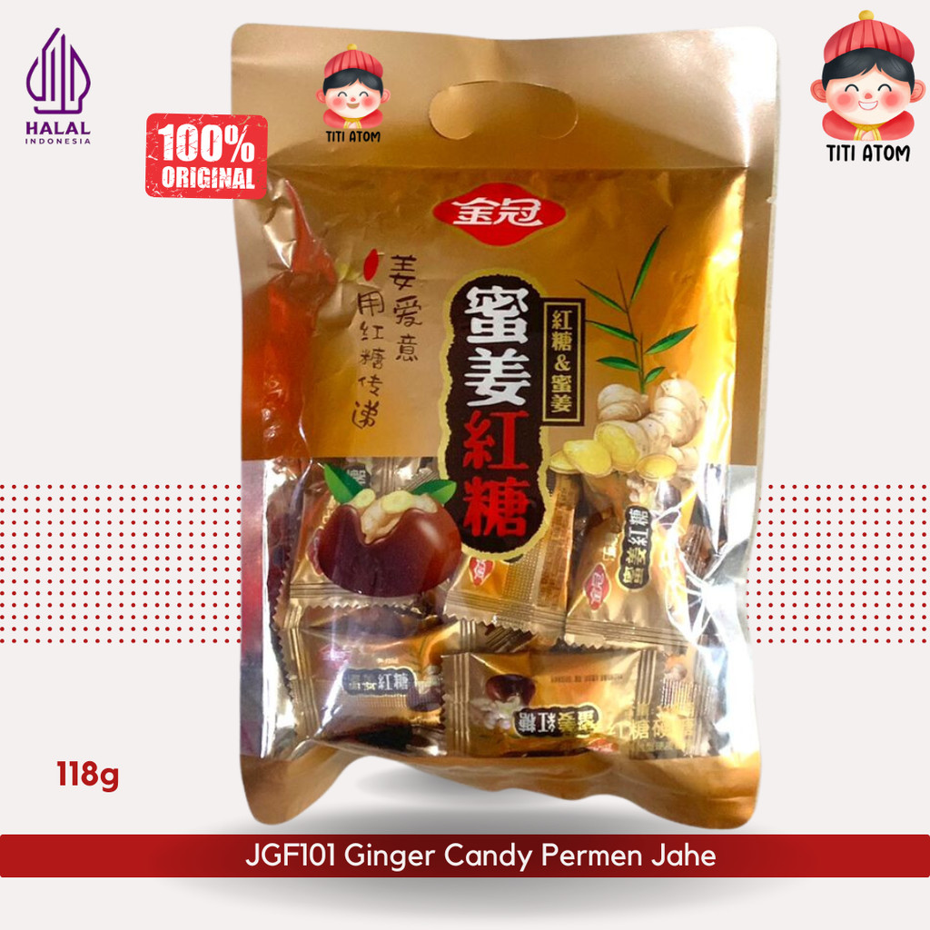 PERMEN IMLEK SINCIA JGF101 Ginger Candy Jahe Gula Merah 118g