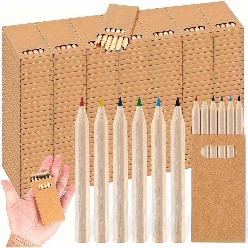 

36/12pcs 8.8CM Mini Colored Pencil Kawaii Kids Children Small Draw Pen Cute Wooden Colored Pencil Set for School Supplies Gift