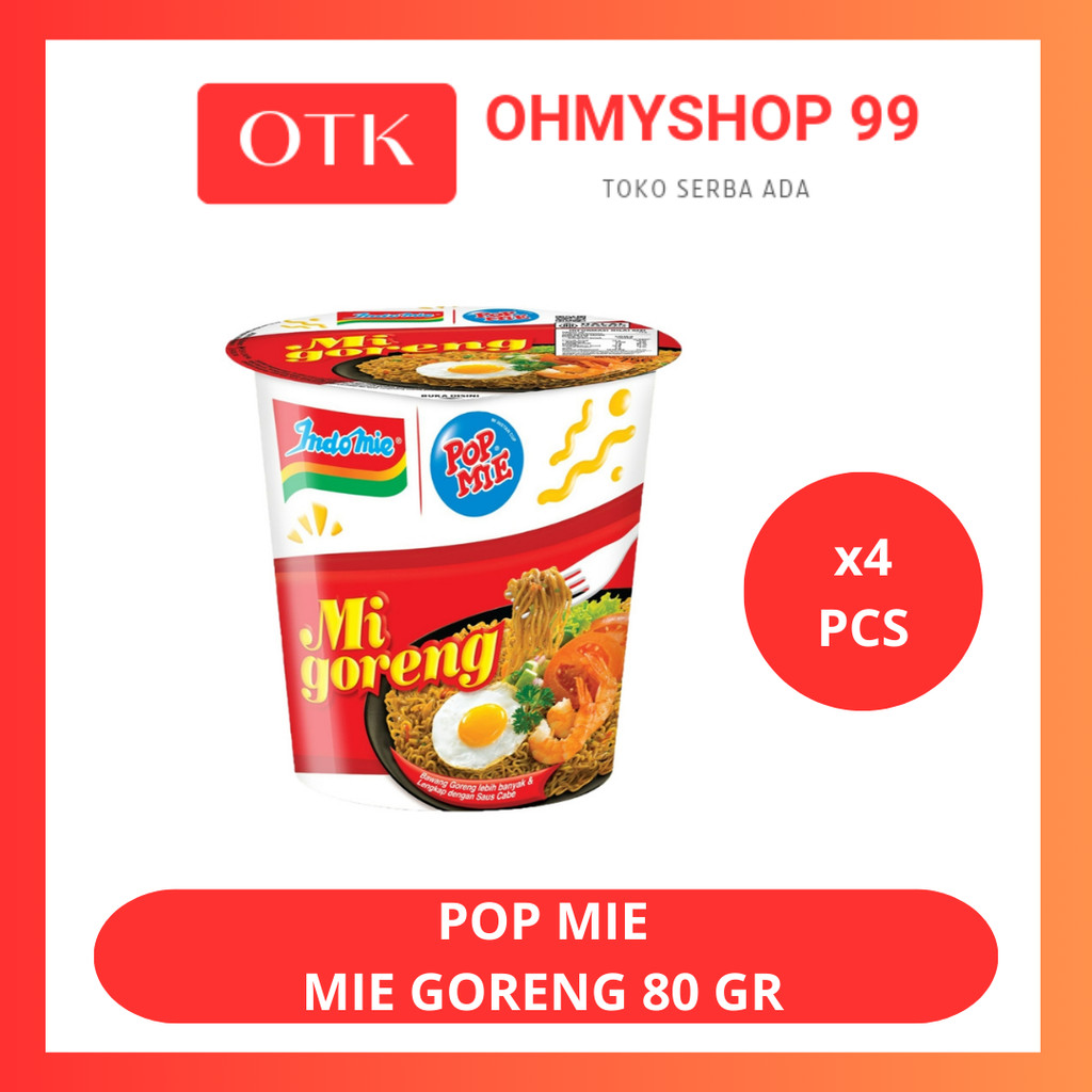 

Pop Mie Indomie Goreng 4x80gr