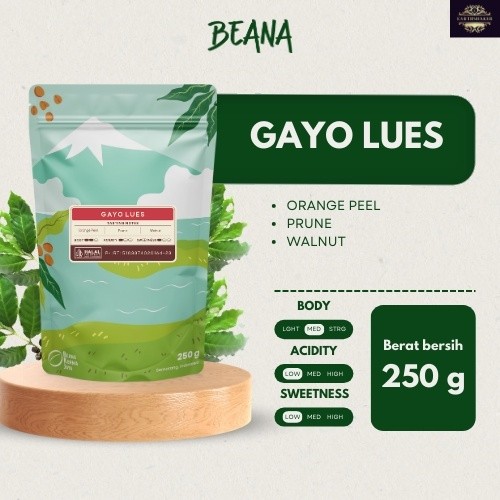 

Gayo Lues Arabica Coffee Roasted Beans | Biji Kopi Bubuk 250gr - Beana Roastery Semarang