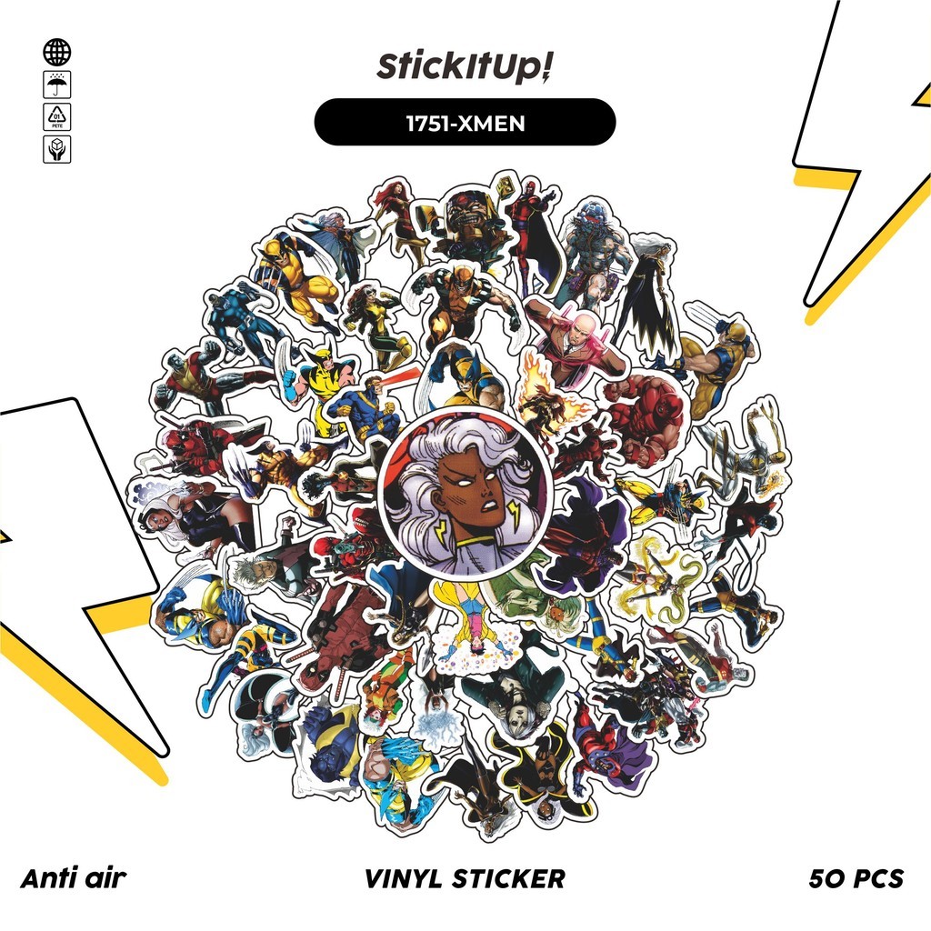 

COD 50 Pcs Stiker MARVEL SERIES X-MEN CHARACTER MIX 001 Lucu Anti Air Untuk Dekorasi Notebook Sepeda Skateboard Handphone DIY