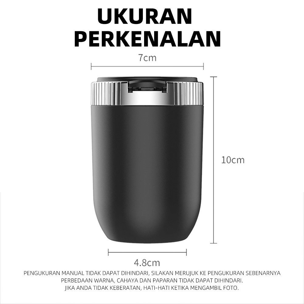 Rokok Tempat Asbak Mobil Praktis Aksesoris Stainless Steel