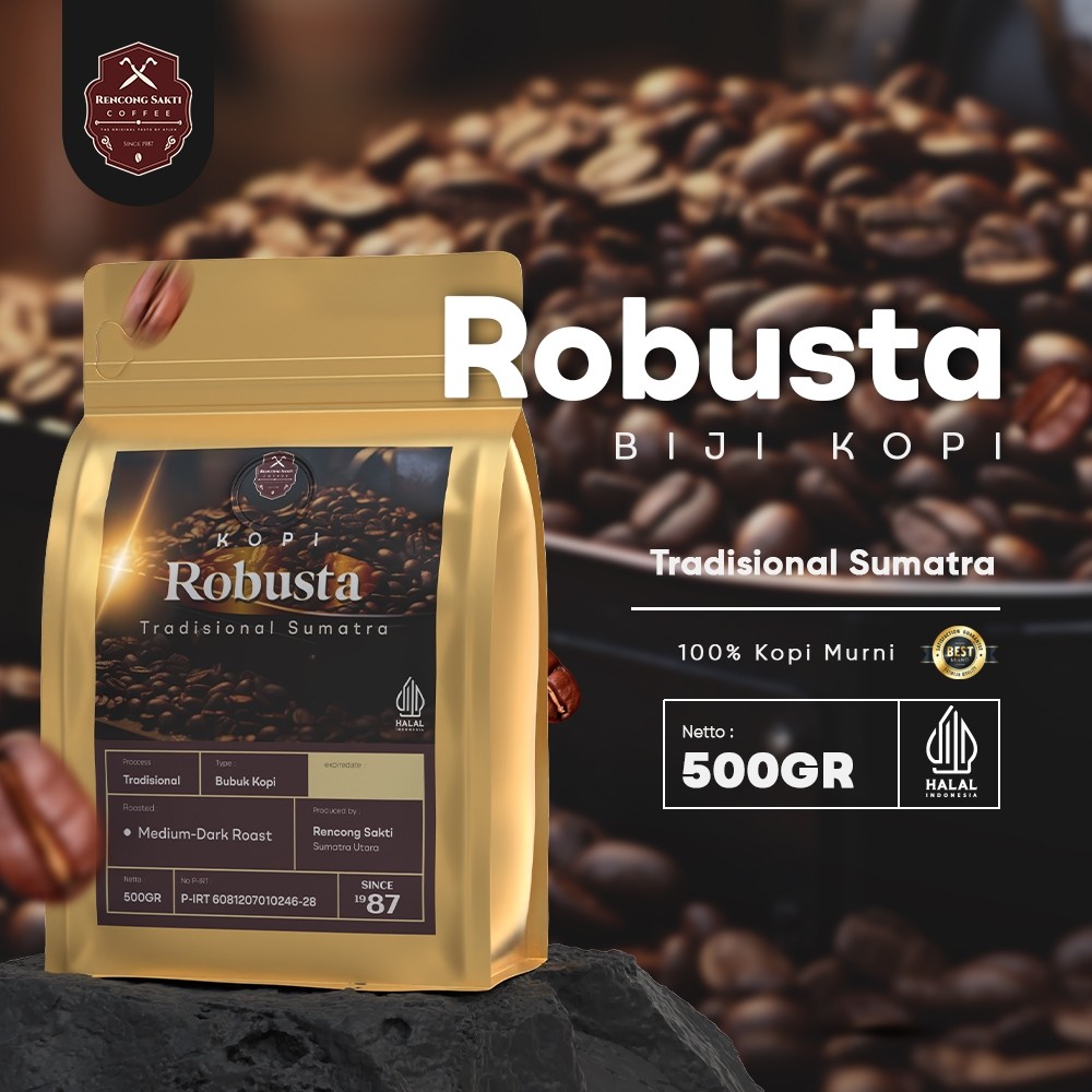 

Kopi Robusta Asli Biji kopi Premium, Cita Rasa Khas, Aroma Kuat, dan Kafein Tinggi