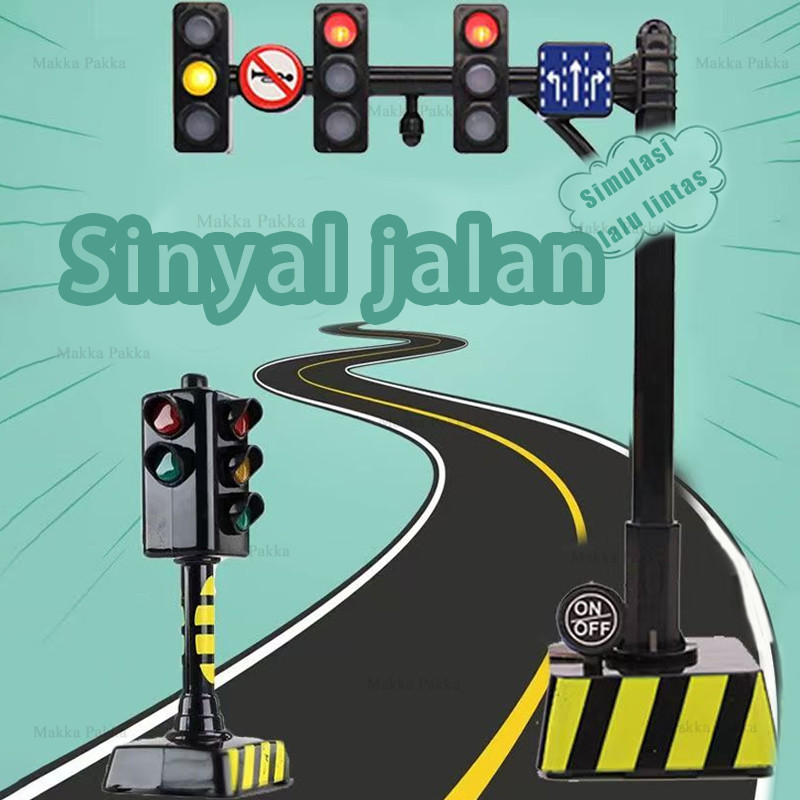 Sinyal Lalu Lintas / Lampu lalu lintas Mainan / Lampu Merah / Mainan Traffic light - Dengan fungsi c