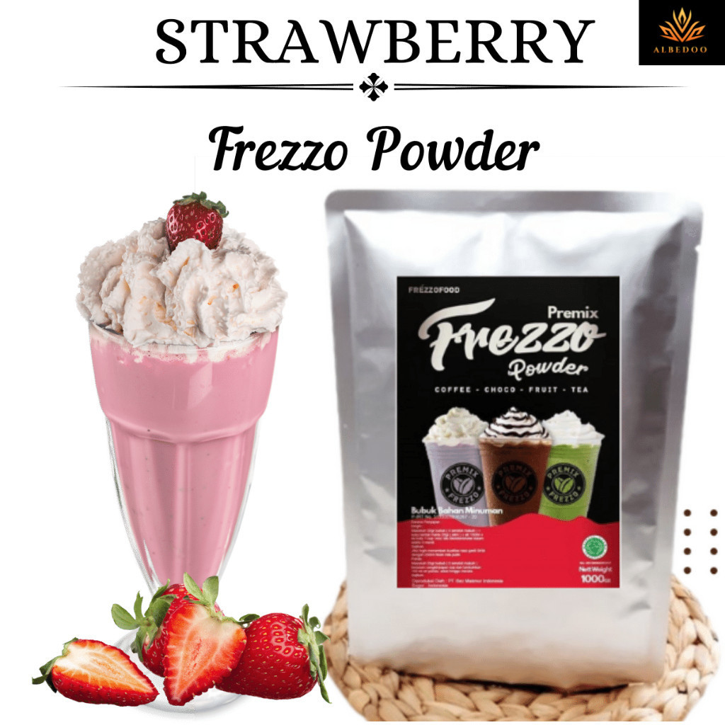 

1 KG FREZZO POWDER RASA STRAWBERRY| BUBUK MINUMAN RASA | POWDER DRINK | BOBA BROWN SUGAR |