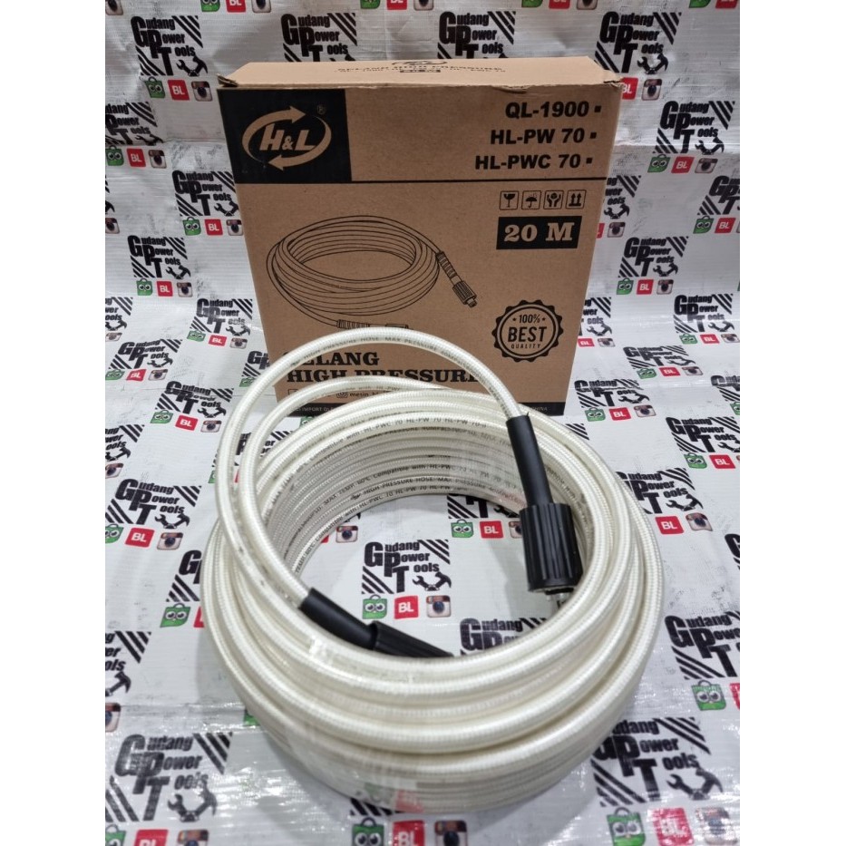 Selang Jet Cleaner Selang High Pressure Steam Cuci Motor Mobil 10meter - H&L20METER
