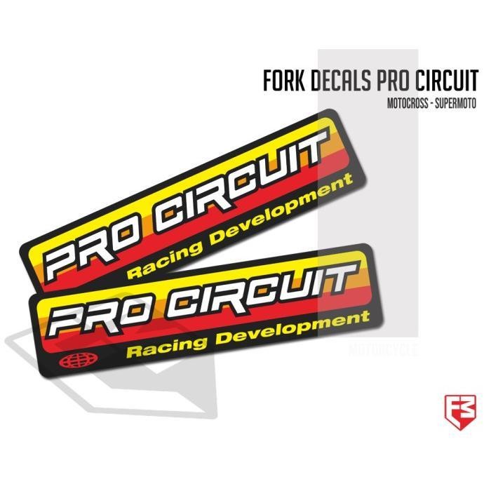 Sticker Pro Circuit Fork Decal KLX CRF WR DR KTM motocross supermoto - Hitam