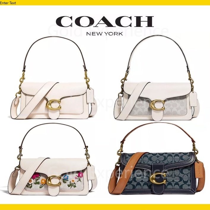 [SALE BESAR] Coach Tabby Shoulder Bag 26 With Signature Canvas Chalk Tan Black