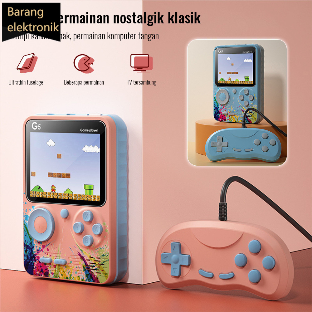 Konsol Game Portabel 500 Game Klasik Bawaan  Terhubung Ke TV Atau Gamepad  Mainan Anak-anak