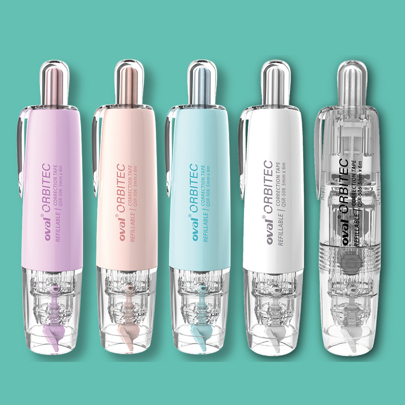 

1pc Macaron Color Correction Tape Large Capacity Pen Shaped Replaceable Core Back To School Supplies Cute Stationary