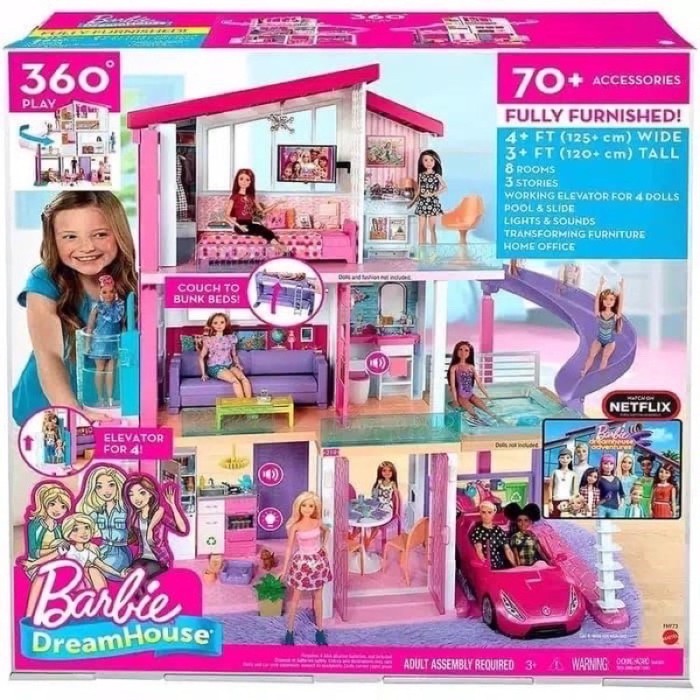 Barbie dreamhouse 3 Floor Original/ Mainan Rumah Barbie Besar 3 lantai