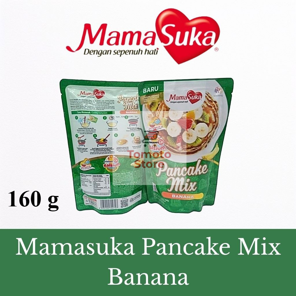 

✨ TOMOTOSTORE ✨ MAMASUKA Tepung Pancake Mix Banana / Pisang 160 gr