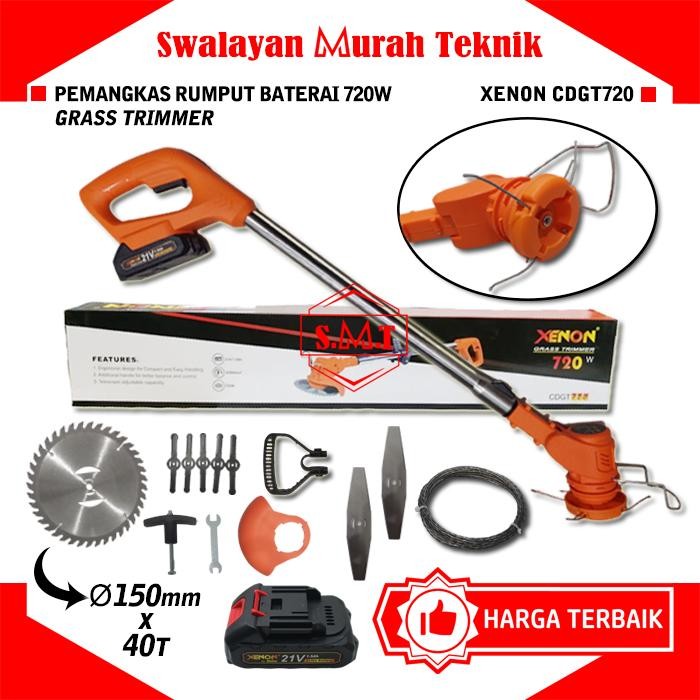 Potong Rumput Baterai Cordless HIGH POWER 20VOLT XENON CDGT720 - XENON CDGT-720