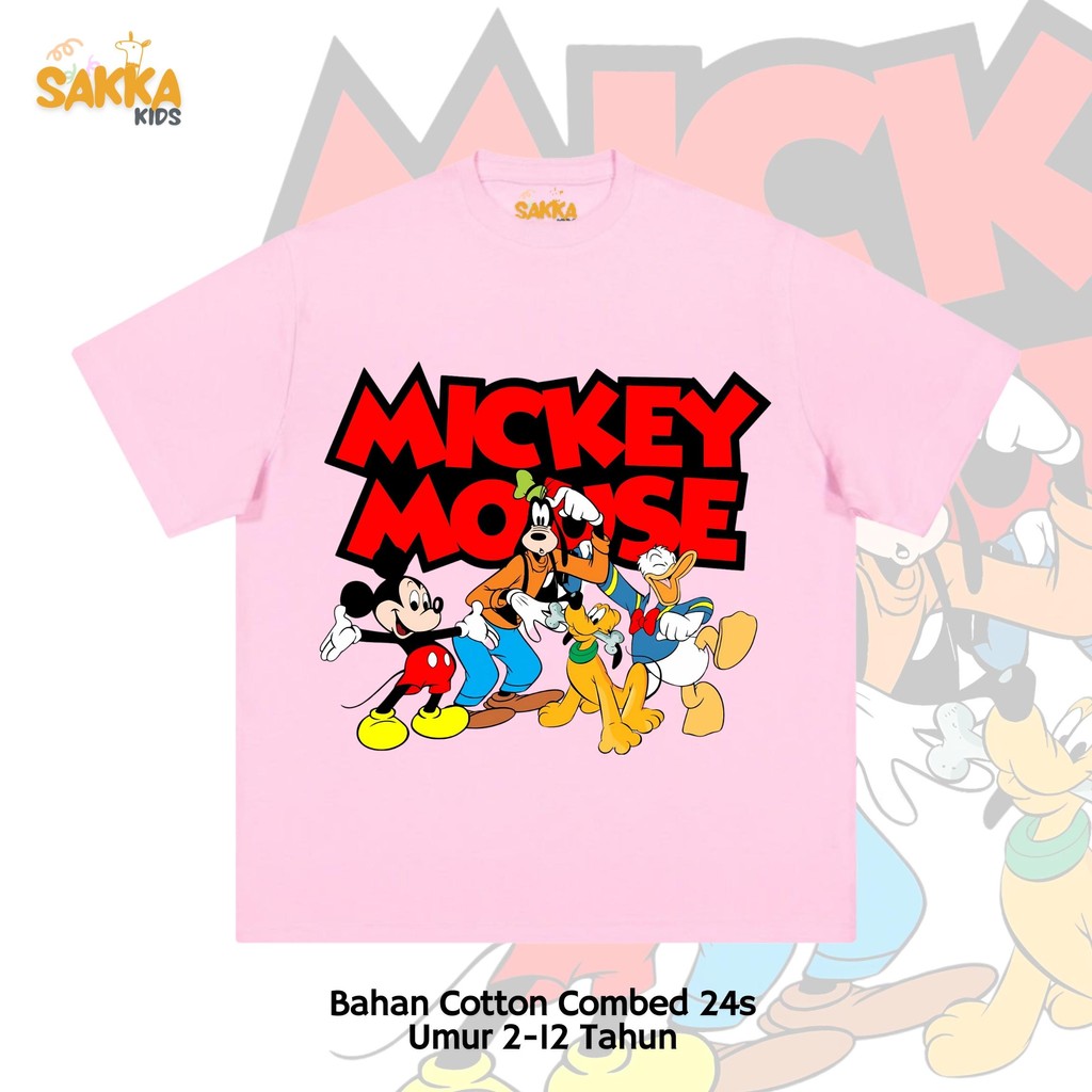 Kaos Anak Baju Anak Mickey Mouse / Kaos Tshit Mickey Mouse Anak Laki Laki Perempuan