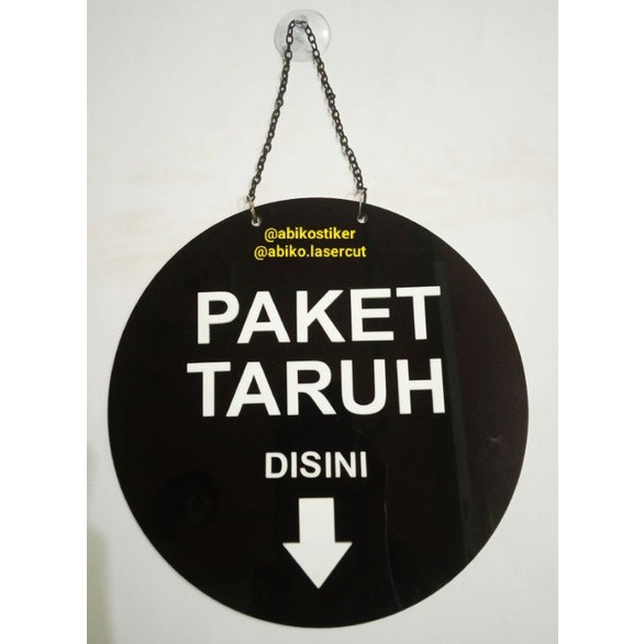 

Jual Paket Taruh Disini Sign Board acrylik timbul dan stiker cut 20 cm Murah