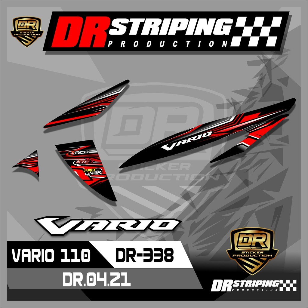 218 Striping Vario 110 Karbu Cw - Striping Variasi List Vario 110 Karbu Cw  Racing