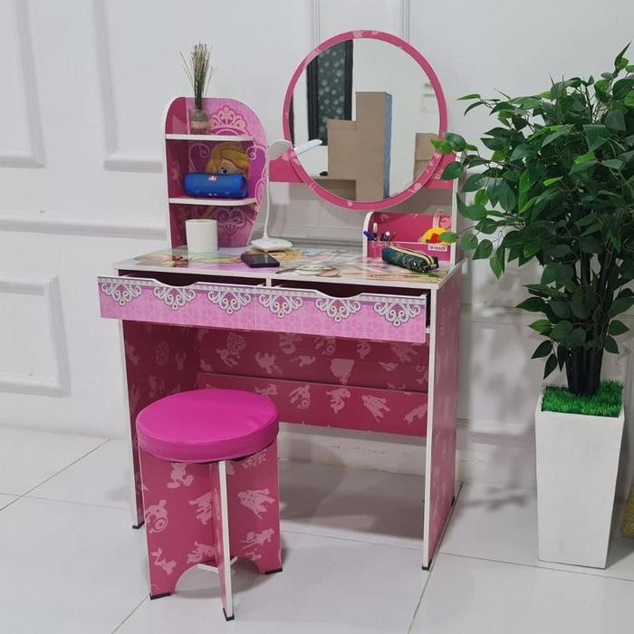 MEJA RIAS ARTIS MEJA BEDAK MEJA KOSMETIK MEJA MAKE UP ARTIS - KACA MINI PING