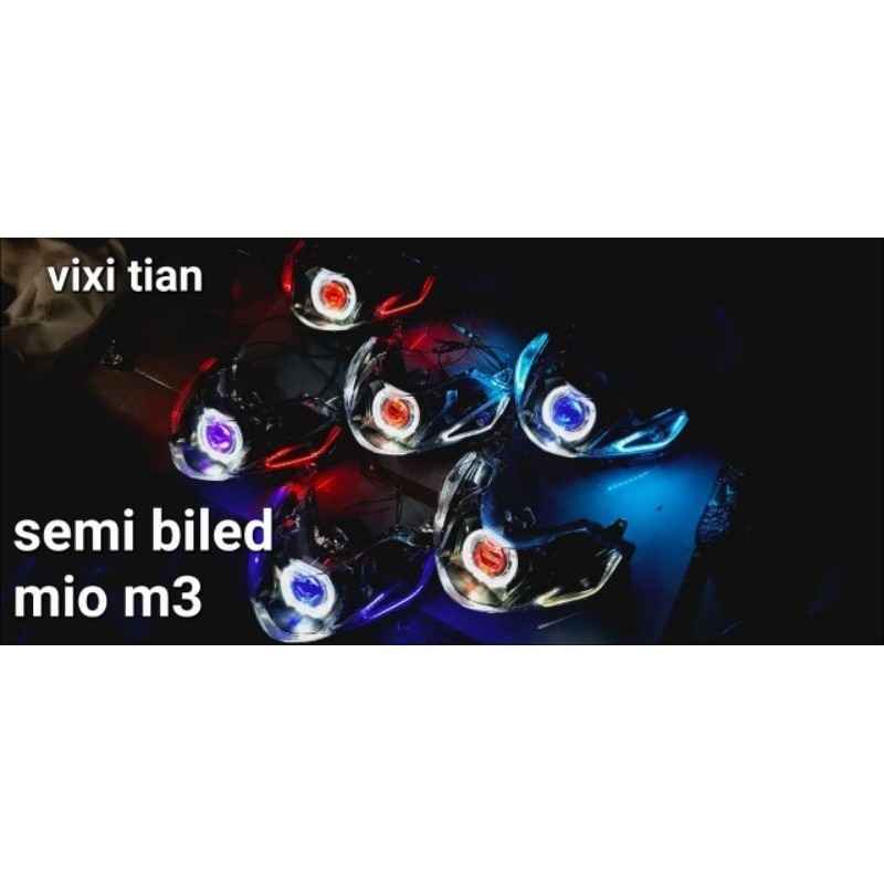 BILED ALA LAMPU DEPAN YAMAHA MIO M3 MIO Z MIO 125 CUSTOM SUPER TERANG LAMPU CUSTOM LAMPU LED ALIS RU