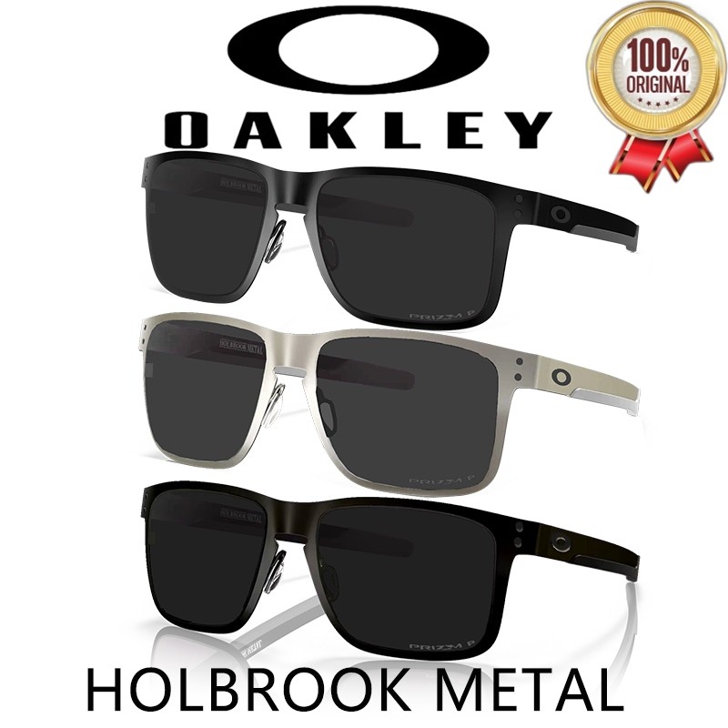 【100% Original】Kacamata Oakley Original Sunglasses Holbrook METAL OO4123 /Global / Sun /Polished Bla