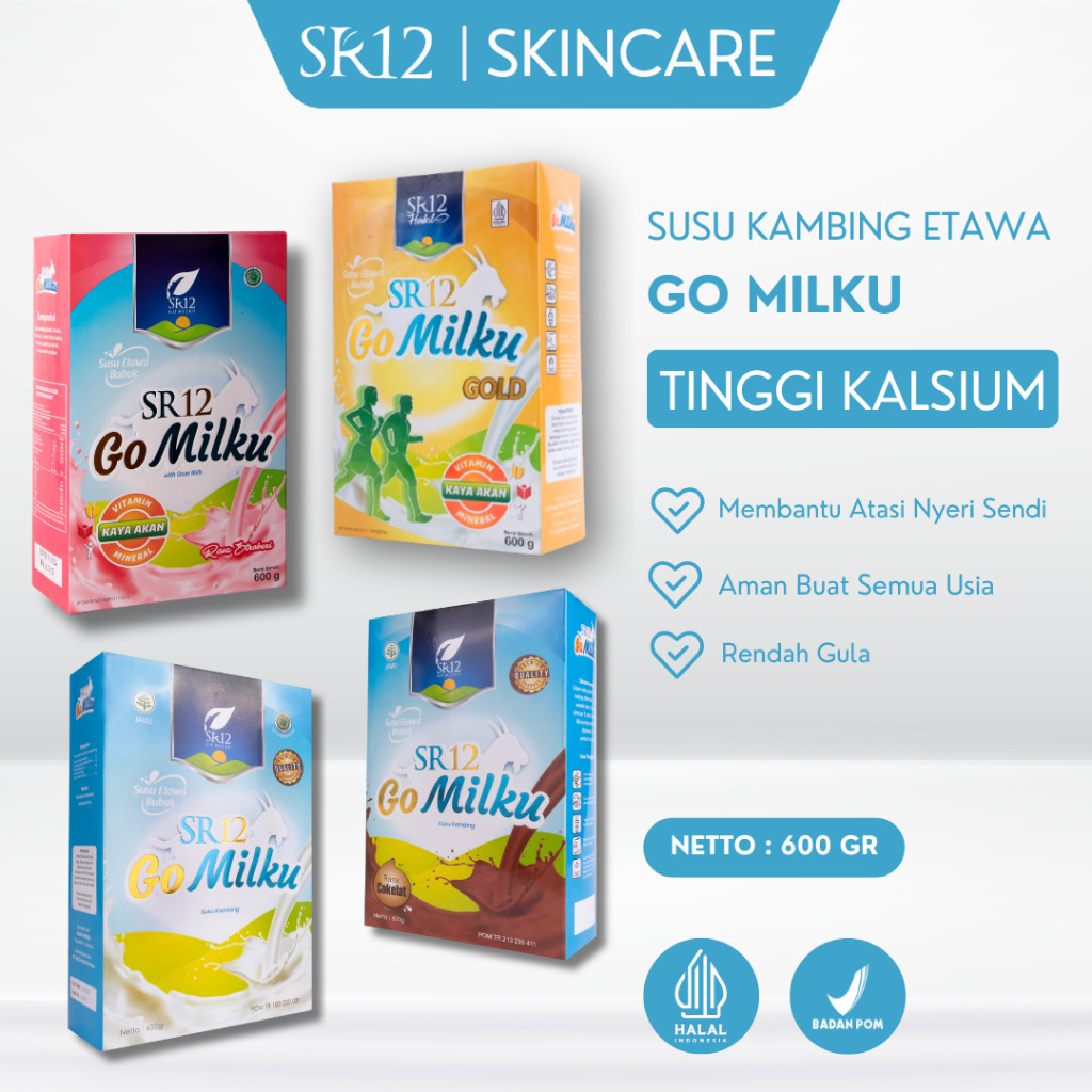 

SR12 Go Milku 600gr | Susu Etawa Kaya Kalsium untuk Asam Urat, Tulang & Sendi