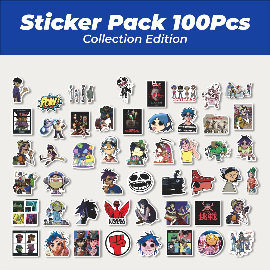 

Hot Stiker Band Gorillaz Lucu Anti Air Stikers Berperekat Waterproof Sticker Decal Buat Motor Helm Buku Journal Koper Casing HP Laptop Botol Minum