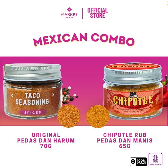 

Mexican Combo / Taco Seasoning & Chipotle Rub - Bumbu Masak