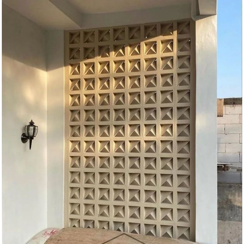 roster beton 3d, loster beton minimalis, roster dua sisi, loster dua sisi, lubang angin, ventilasi u