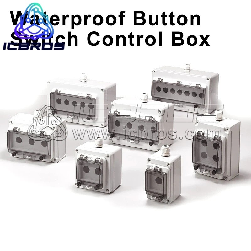 Outdoor Waterproof Button Control Switch Box Waterproof Emergency Stop Start Indication Lamp Self Re