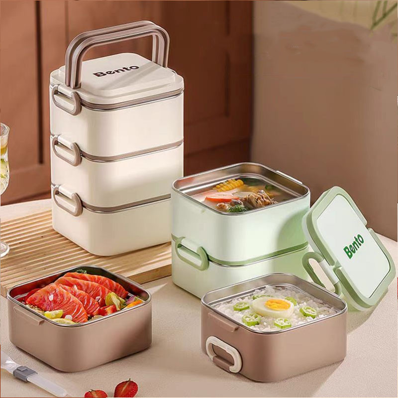 Kotak Makan Set Lunch Box Stainless Anti Tumpah Kotak Bekal Anak Tas Lunch Box Stainless Anti Tumpah