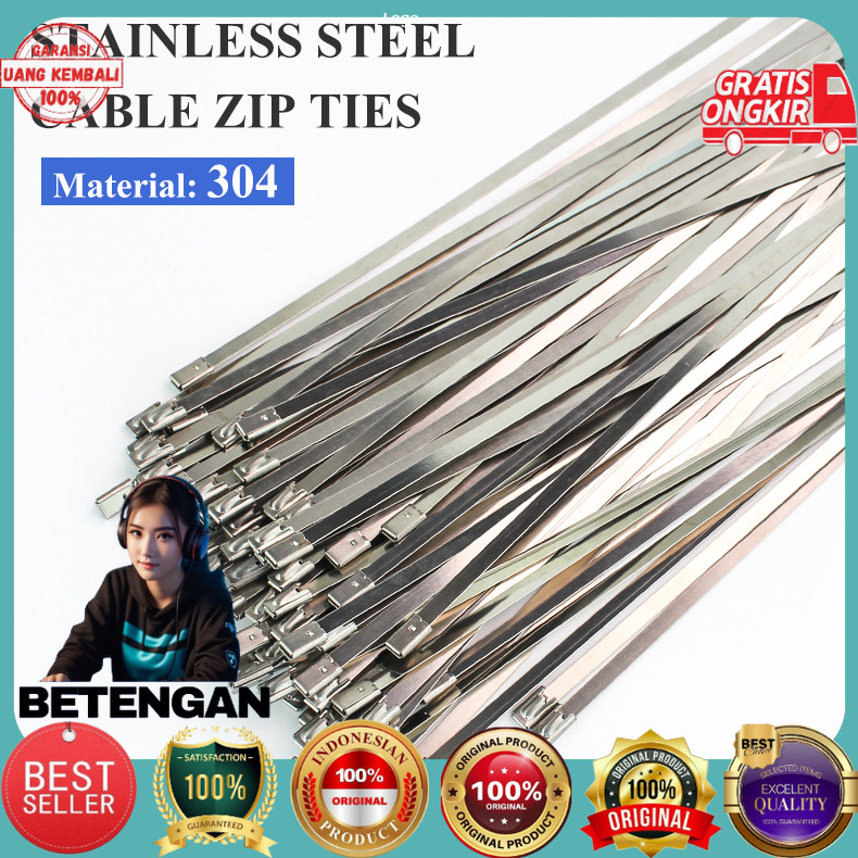 

ISFRIDAY Kabel Ties Stainless Steel Anti Karat Multifungsi 100 PCS - IF10