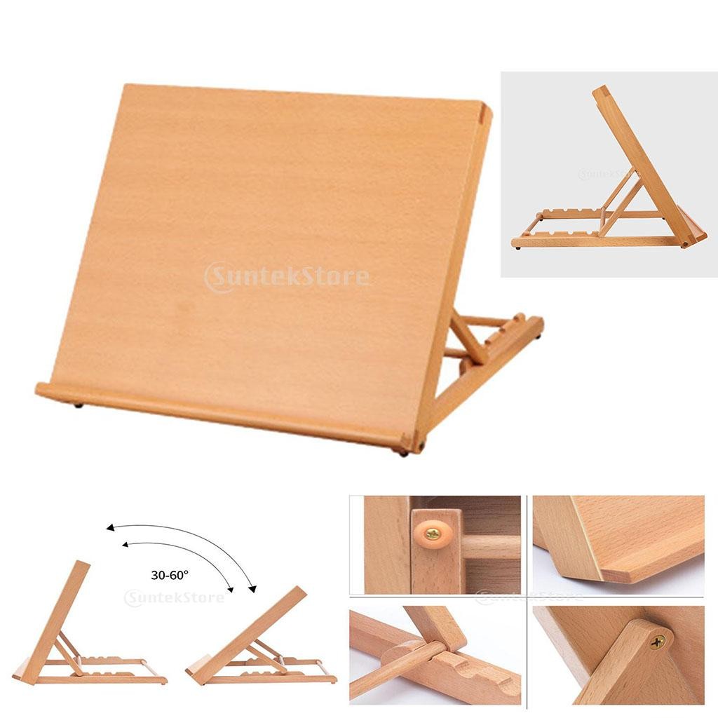 

Artist Drawing Board Adjustable Solid Wooden Table Canvas Workstation Sketch Easel for Sketching, Art Easel Rack