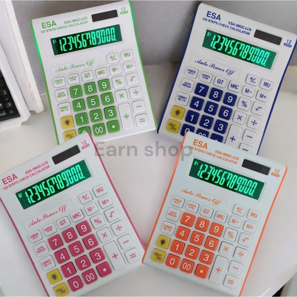 

Kalkulator Dagang LED 12 Digit - Kalkulator LED ESA-3862C LCS dengan Cek dan Koreksi
