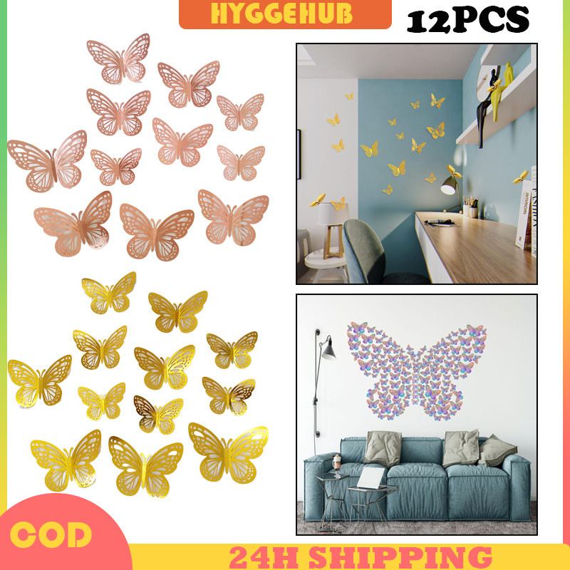 

Stiker Dinding Kupu-kupu Isi 12pcs/Butterfly Room Decor/ Sticker Dekorasi Dinding