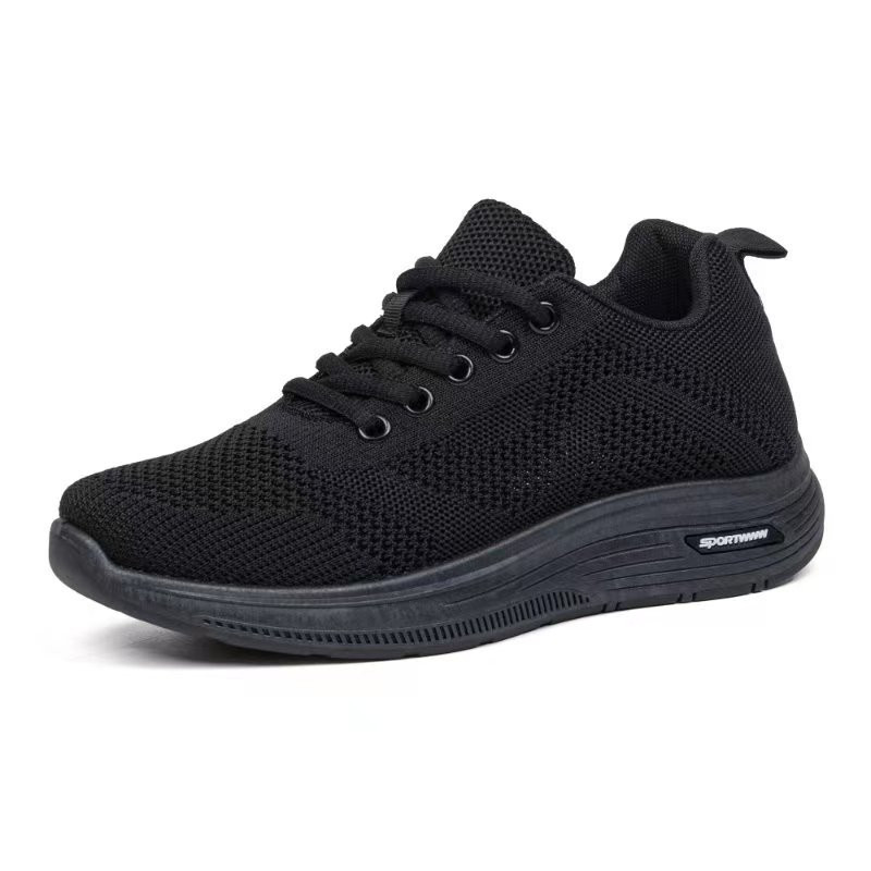 PUEE COD Sepatu Pria Cowok Sneakers Olahraga Dan Outdoor Import Sekolah Full Black White 2387