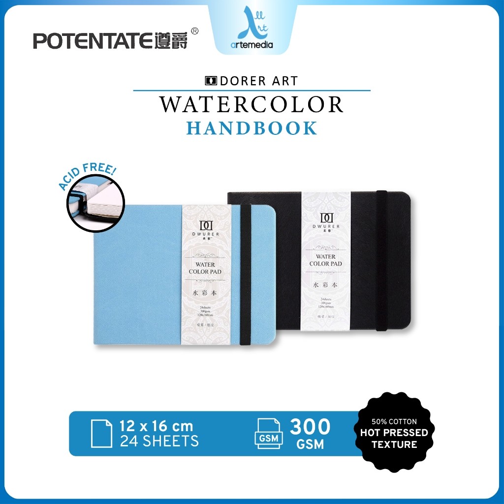 

Potentate Dorer Art Watercolor Paper Handbook 12x16cm Hard Cover Book