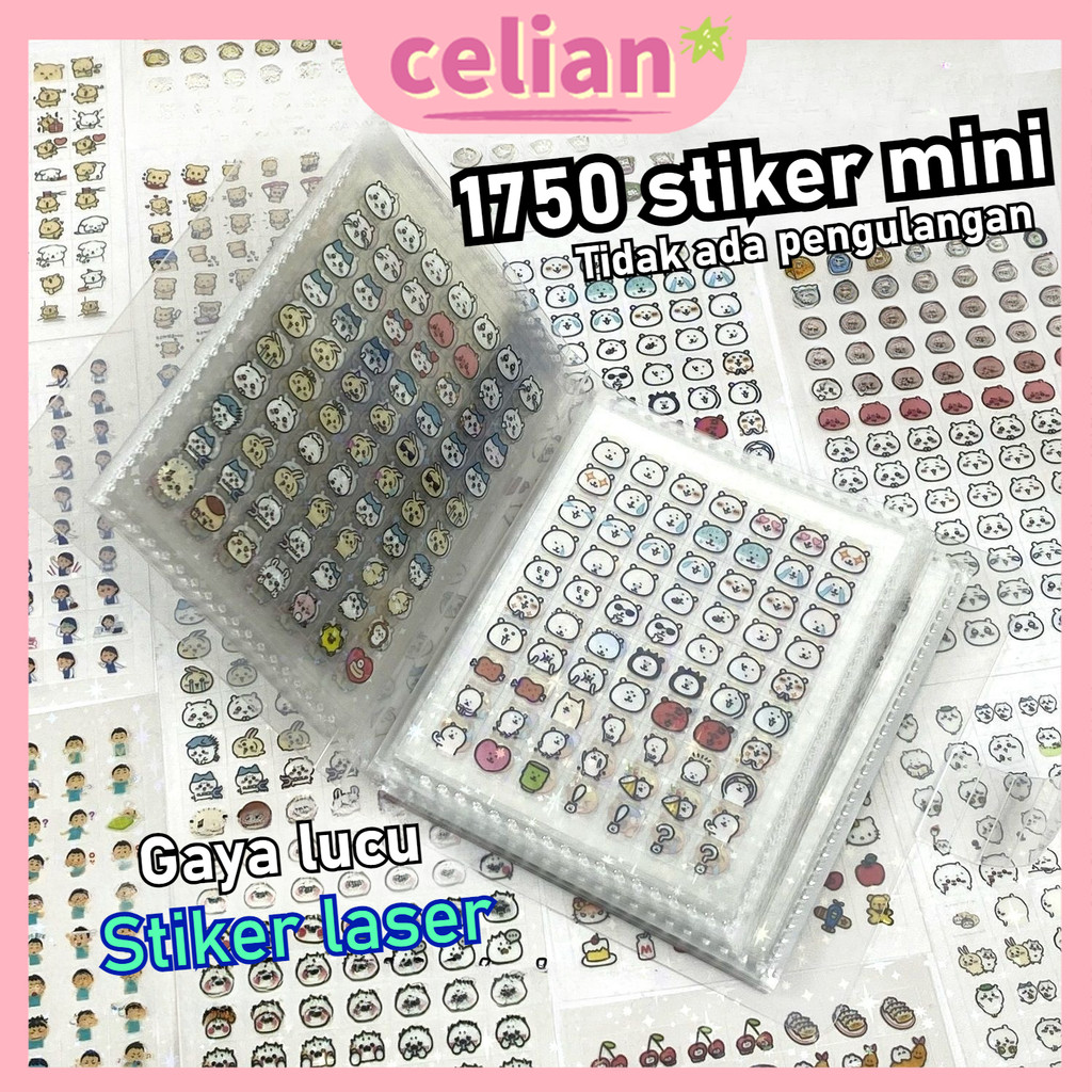 

[1750 Stiker/25 Lembar]Stiker lucu kartun mini/Sticker Hologram Laser /Stiker aesthetic pack/STIKER KOREA/photocard kpop decor sticker aesthetic buku jurnal stiker dekoratif