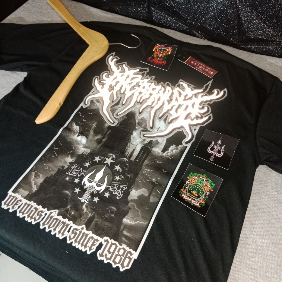 Kaos PN Pagar Nusa Menyala Reflektif Terbaru DARKMETAL Gasmi 1986 Pencak Dor Fighter
