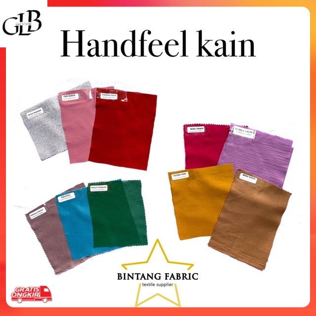 Macam Baju / Bahan Handfeel Kain Bintang Fabric Warna Random