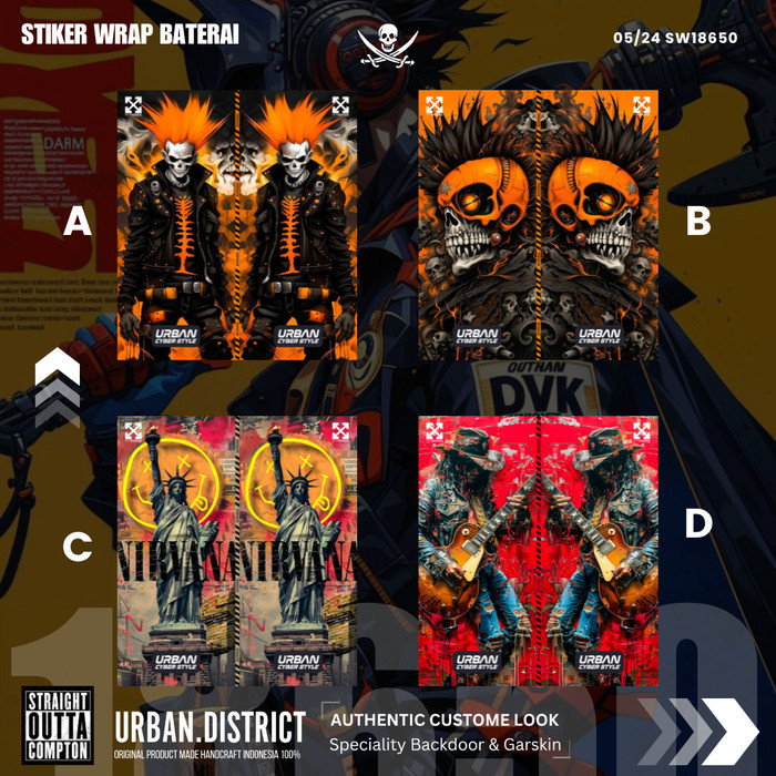 

Skin / Stiker / Sticker 186500 Wrap Battery Design Art V1 by Ultimate Customitation