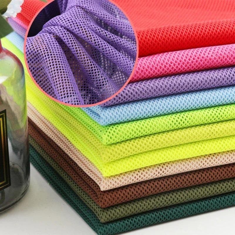 

155x45cm 2x2 Low-stretch Mesh Fabric for Sewing Mosquito Net Curtain T-shirt Sportswear Knitted Lining Fabric Cloth Accessories