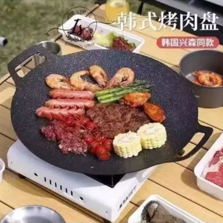 Wajan Anti Lengket - Wajan Pemanggang Anti Lengket Serbaguna 34 cm Portable