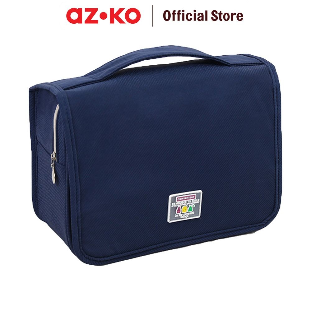 AZKO Passport Marilyn Tas Organizer Toiletry - Biru Navy Organizer Bag Set Perlengkapan Traveling Ta