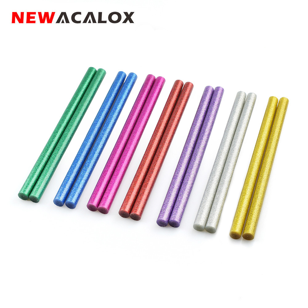 

NEWACALOX 14PCS 11mm Non-Toxic Solid Color DIY Hot Melt Glue Sticks for 11mm Glue Gun Craft Album Repair Accessories Adhesive