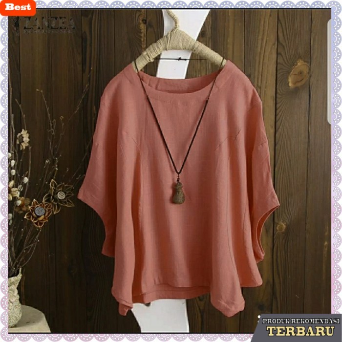 atasan wanita terbaru 2025 Baju Blouse Wanita Terbaru Blus Jumbo LD 160 Korean Style Wafle - Bata