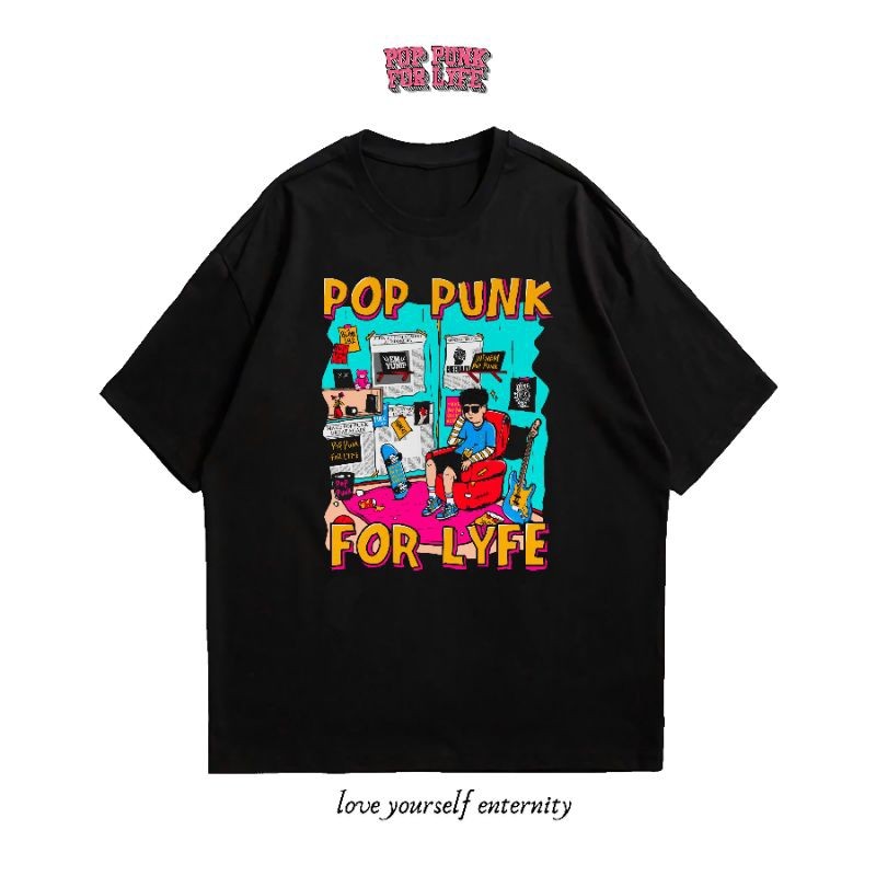 T-shirt Pop Punk for Lyfe | Kaos Skena